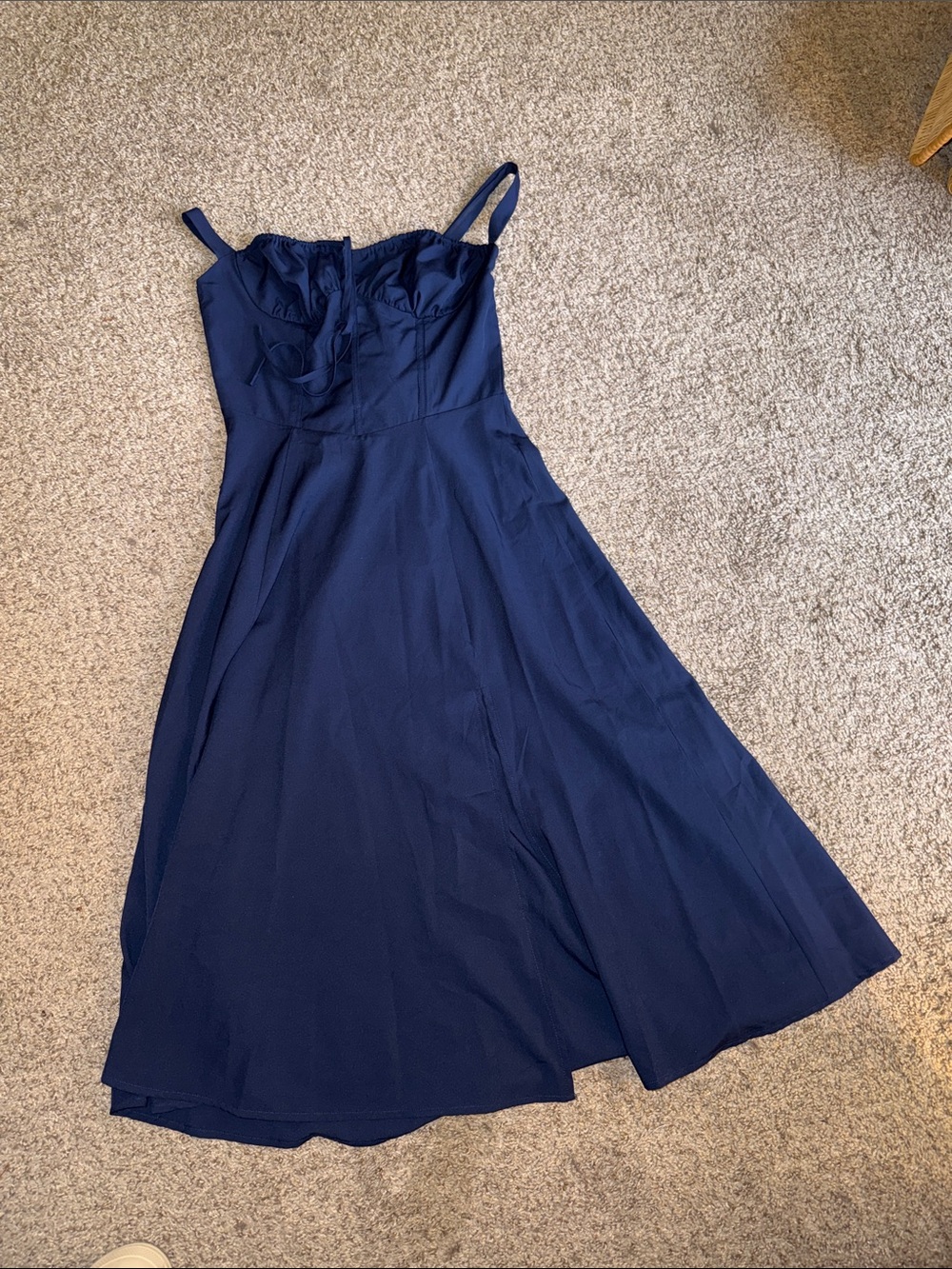 Classic Navy A-Line Dress - Sleeveless